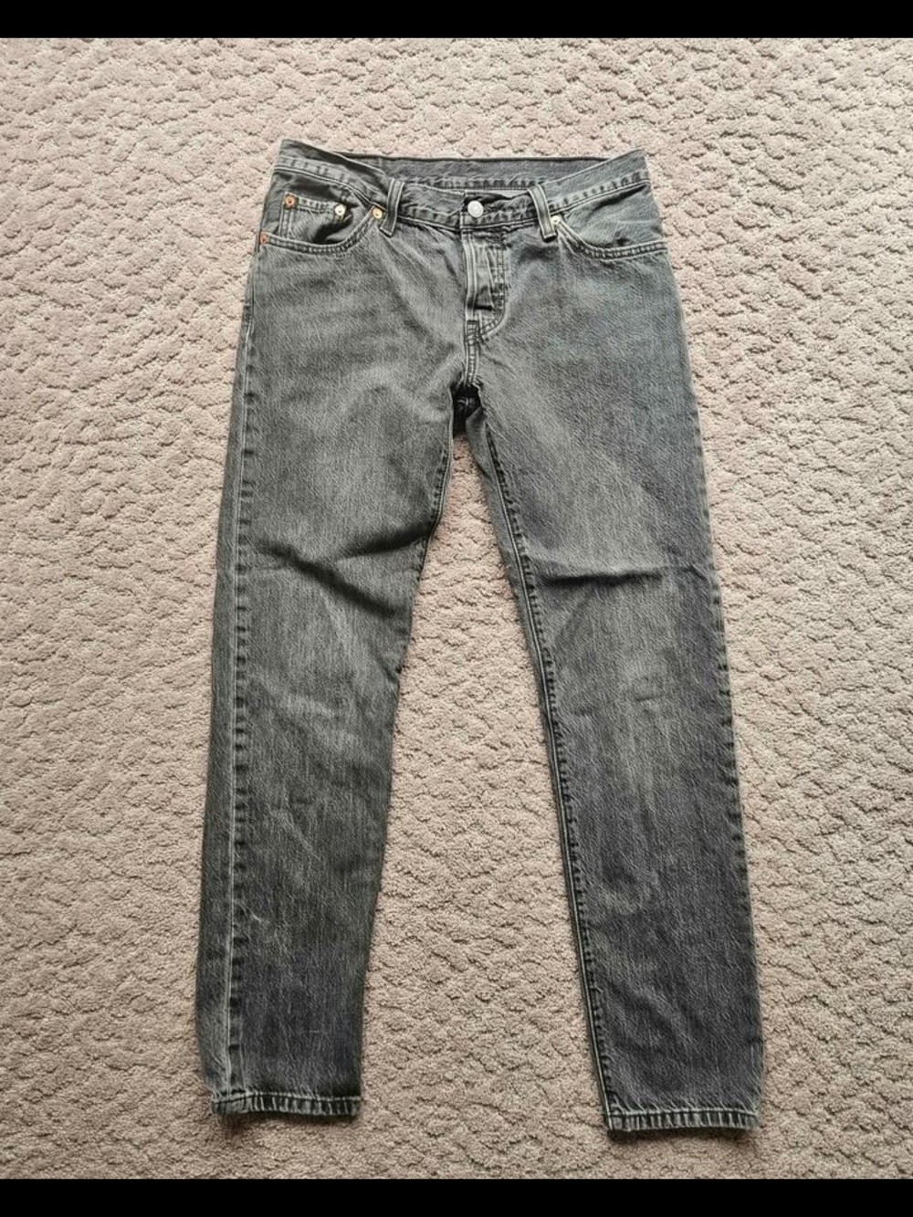 Levi's 501 Gray Vintage Straight Jeans